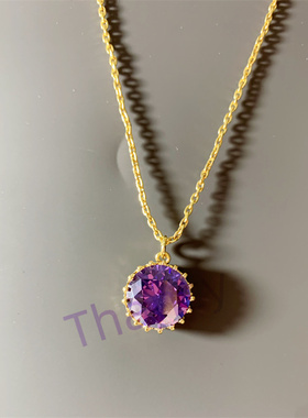 SD打标紫色锆石短款项链