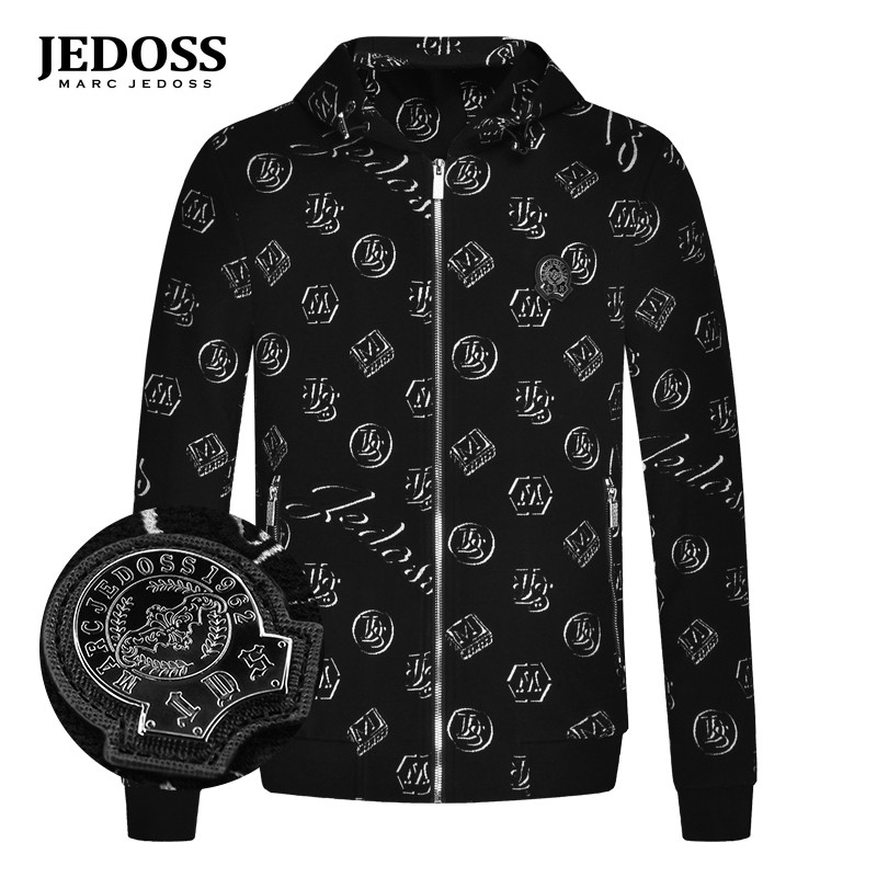 爵迪斯秋冬新款连帽拉链夹克