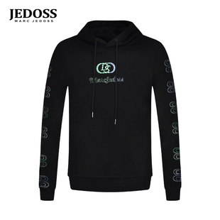 秋冬专柜新款 炫彩刺绣连帽套头厚卫衣AM037 爵迪斯男装 JEDOSS