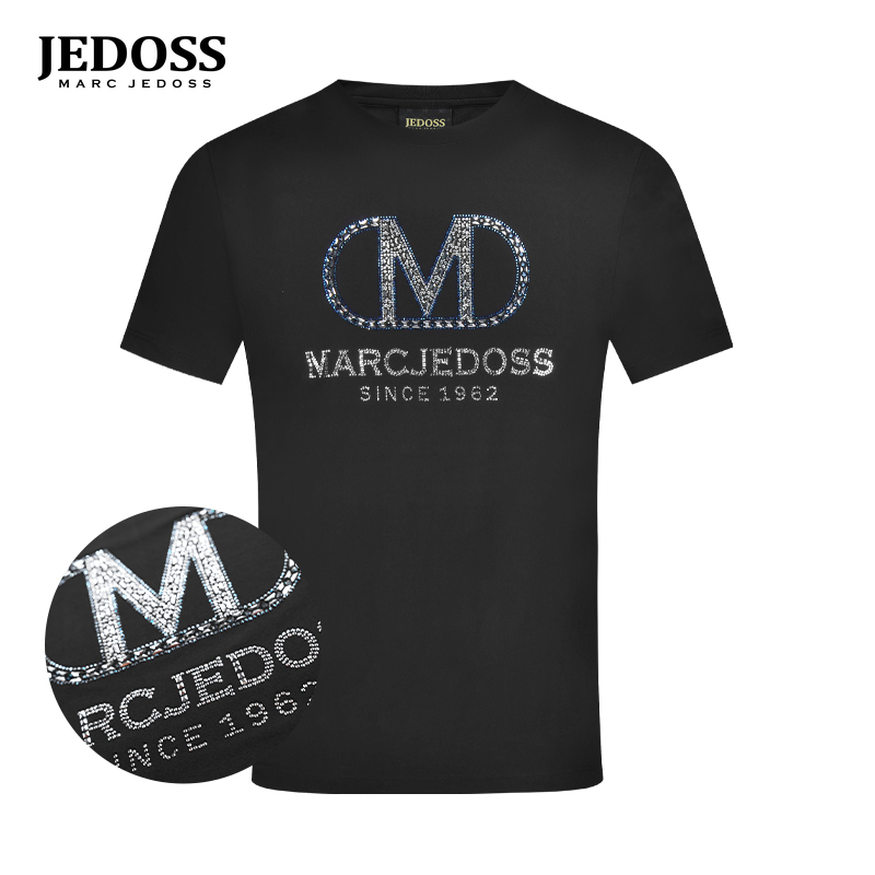 JEDOSS/爵迪斯烫钻短袖男士