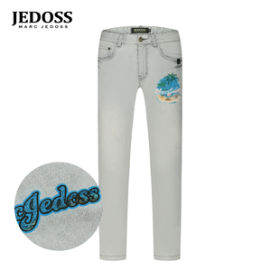 直喷牛仔裤 JEDOSS 海滩图案数码 2025春夏专柜新款 JZ902 爵迪斯男装