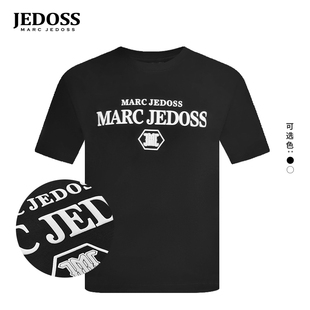 字母LOGO胶印圆领宽松短袖 JEDOSS 新款 夏季 T恤0011 爵迪斯男装