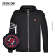 上新男士 JEDOSS 爵迪斯春夏专柜同款 绣标针织连帽夹克外套807