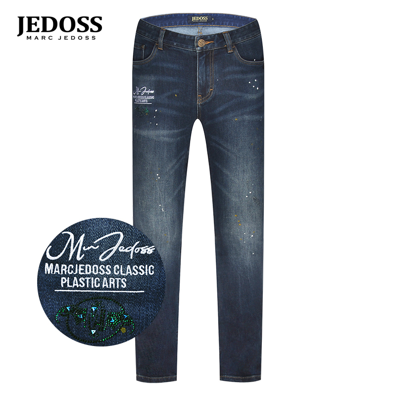 爵迪斯秋冬新款刺绣牛仔裤