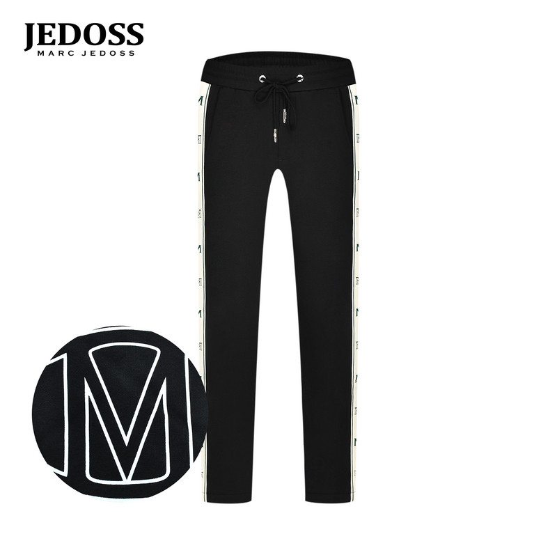 JEDOSS/爵迪斯男装秋冬专柜新款字母提花休闲九分针织裤JF602
