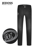JEDOSS YL006 字母刺绣压凸波点印花牛仔裤 爵迪斯男装 2025秋冬新款