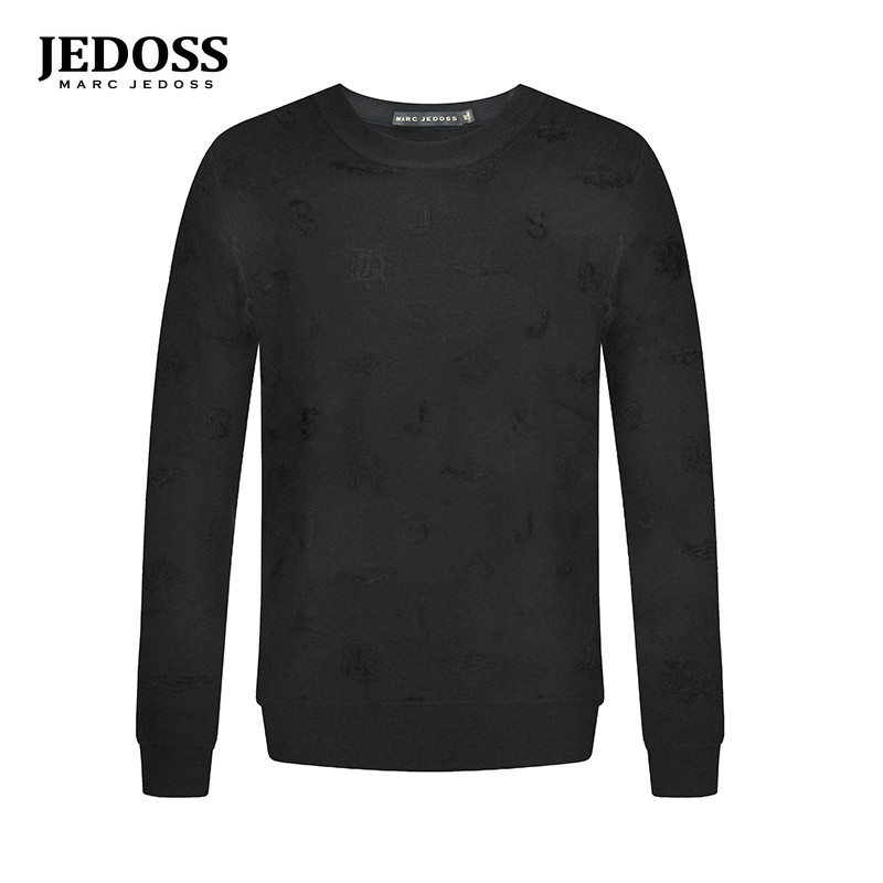 JEDOSS/爵迪斯男装秋冬专柜新款立体字母满提花长袖针织衫21,男装,针织衫/毛衣,淘宝优惠券,粉丝福利购,淘宝优惠卷