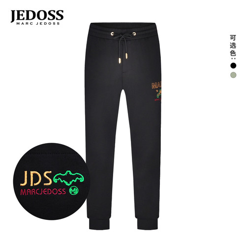 JEDOSS/爵迪斯男装夏季专柜新款简约LOGO章仔刺绣针织裤JZ026