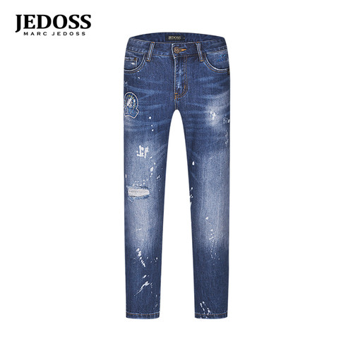 爵迪斯烫钻工艺九分牛仔裤