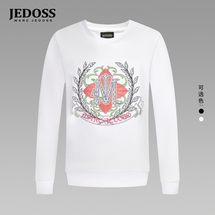 JEDOSS 秋季 新款 潮流麦穗刺绣烫钻套头卫衣AM202 爵迪斯男装