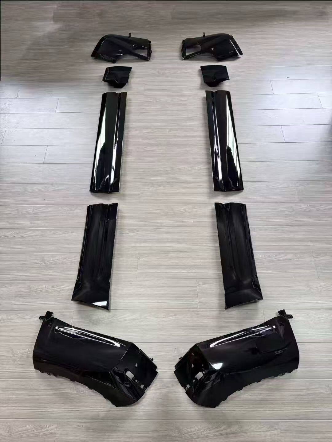 路虎新卫士110/90外观升级007黑武士车门护板轮眉黑曜套件改装