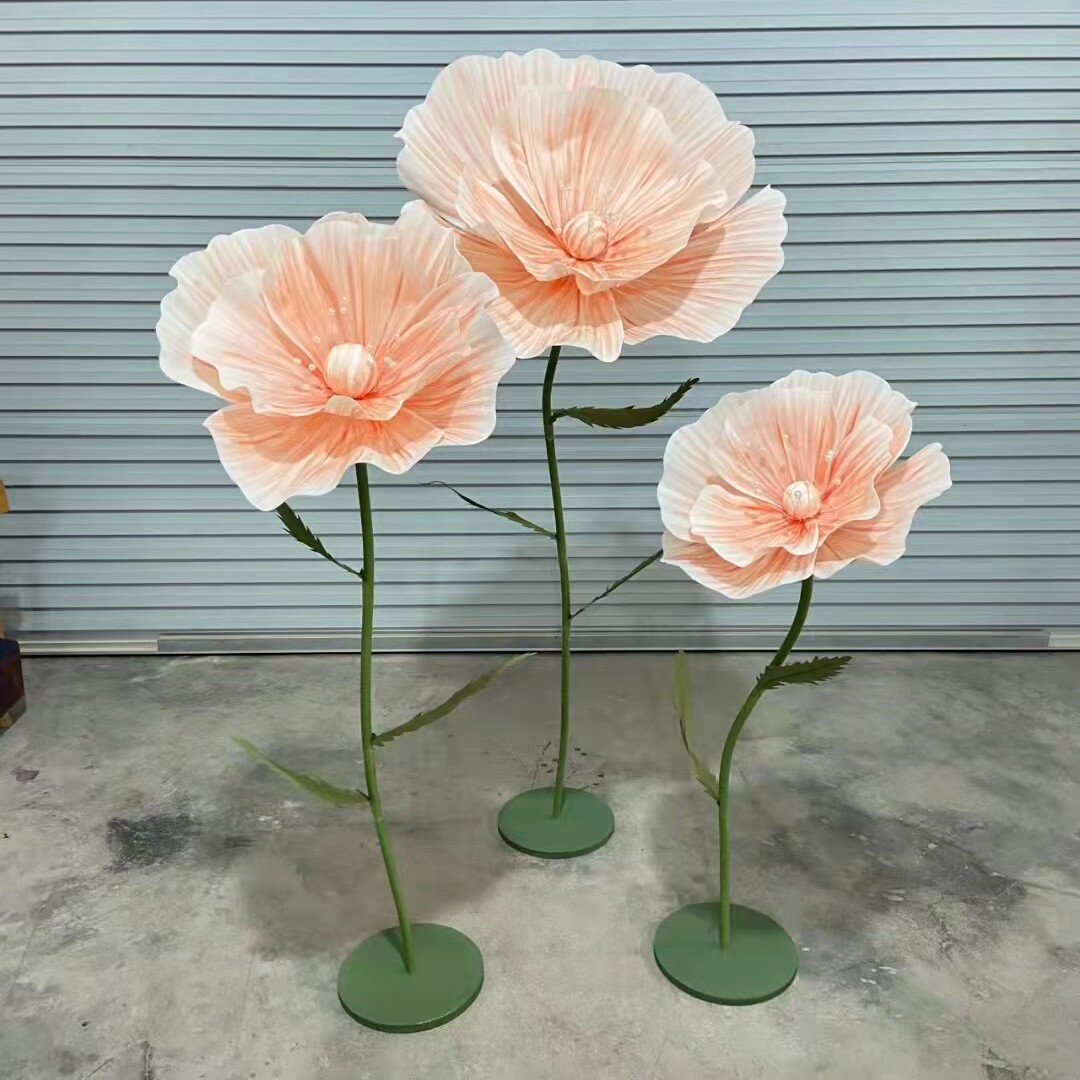 厂促婚庆路引花成品泡沫花户外婚礼布置手工纸艺花橱窗道具装饰纸