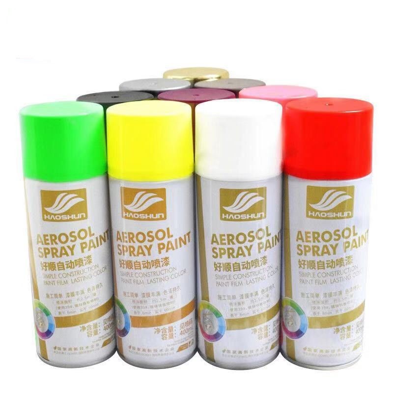 好顺自动喷漆汽车金属补漆笔家具防锈漆银灰色油漆涂鸦手摇喷漆罐