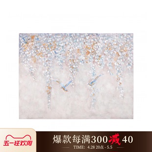 饰画花卉客厅沙发背景墙挂画现代简约油画壁画 美克美家 轻舞装