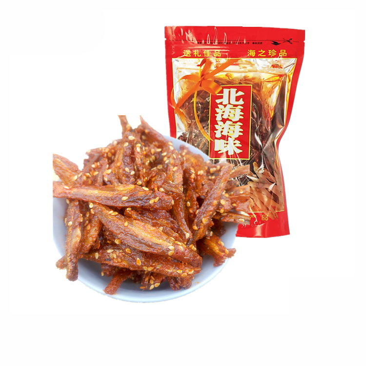 银鱼仔香辣散装500g原味北海特产KTV酒吧小吃即食海味甜辣小鱼干