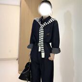 女 牛仔衬衫 复古气质长袖 高腰简约牛仔长裤 高级慵懒风套装 韩版