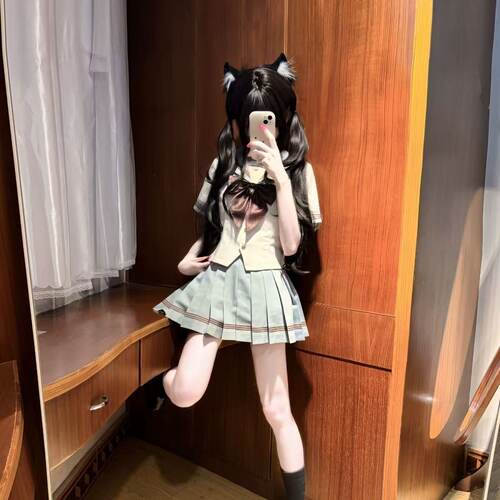 原创jk制服甜美夏季海军学院衬衫