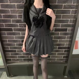 灰二本原创正版水手服JK制服夏季百褶裙日系正统套装学院风短裙
