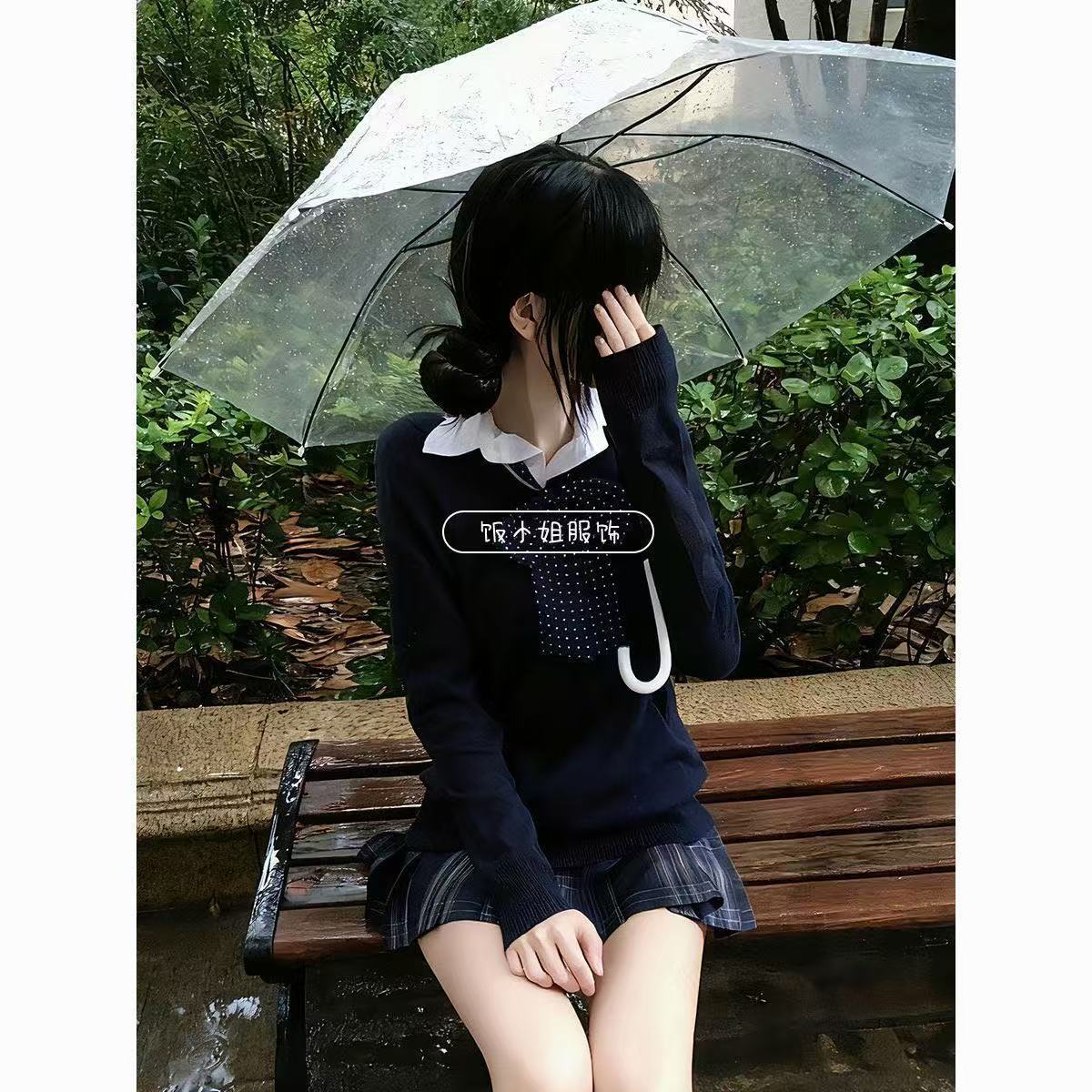 JK制服针织衫套头毛衣校供感长袖