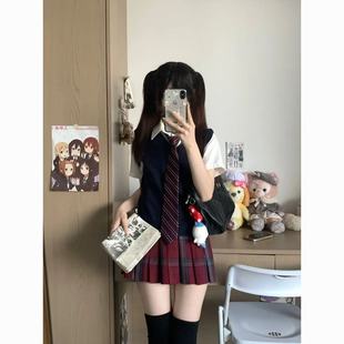 红格裙套装 衬衫 甜美清新开学JK穿搭 基础款 2025日系学院风白色短袖