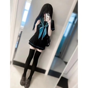 学院日系套装 新款 夏季 水手服jk校供感短袖 显白基础 青三本原创正版