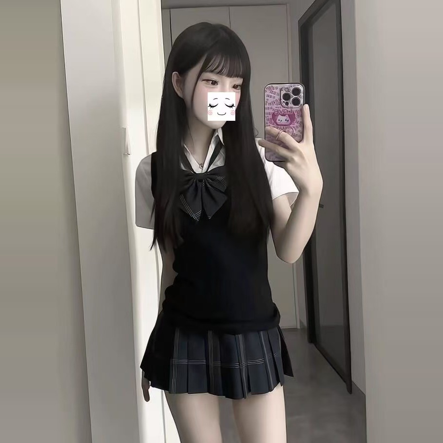 原创日系jk制服针织衫校供感马甲