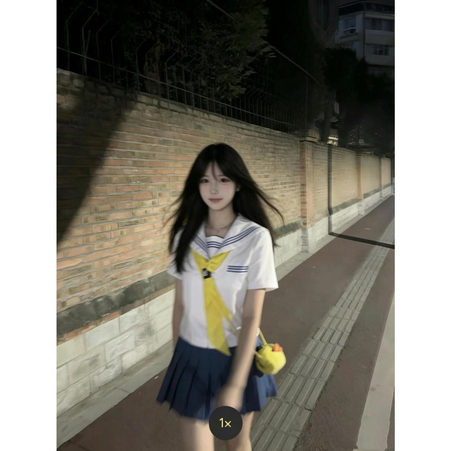 夏季JK日系制服基础白领蓝三本水手服原创学院短裙水手服清新套装