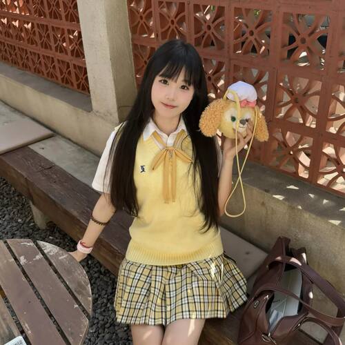 【小杏中】原创ik正版校供感jk格裙学生半身裙学院风百褶裙短裙