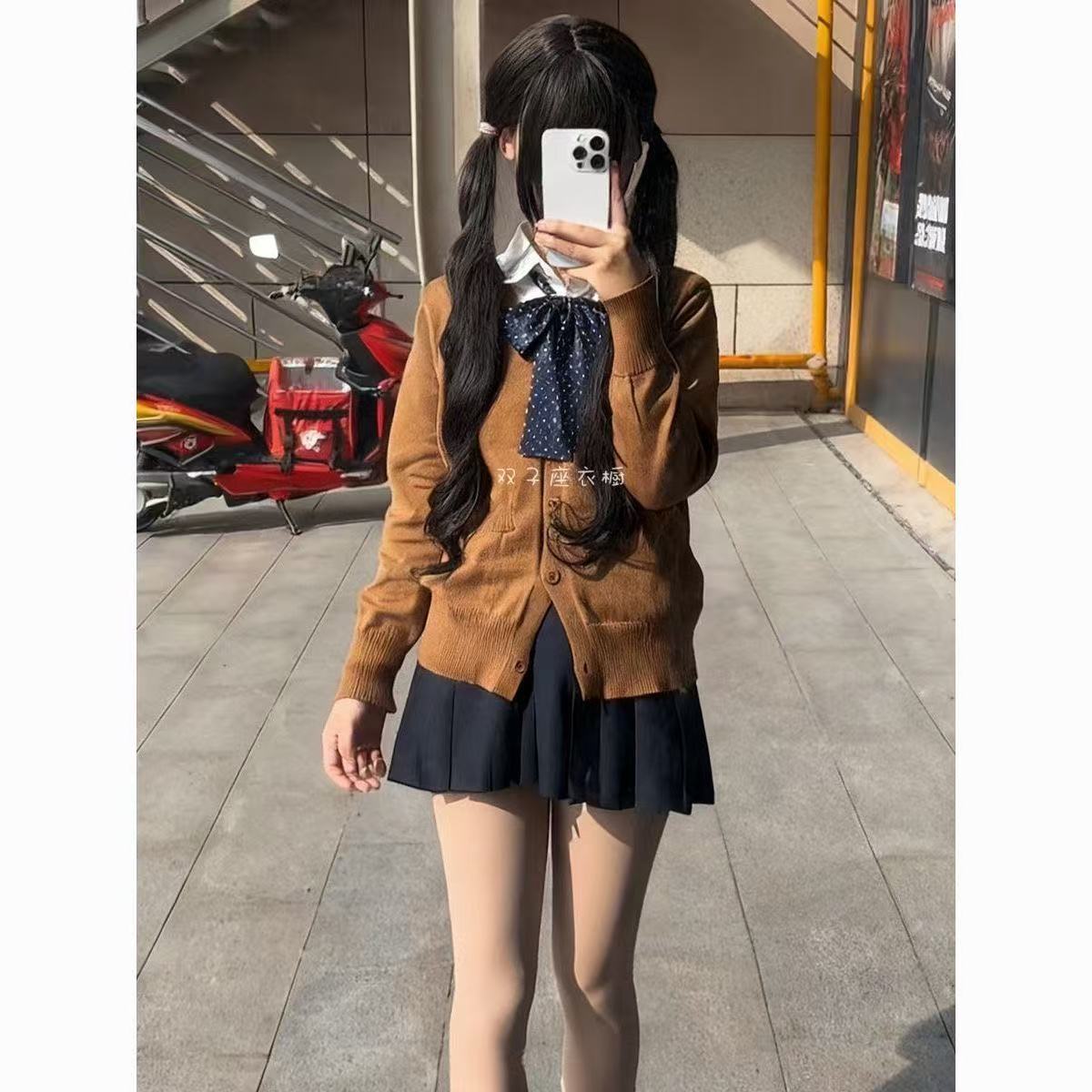 休闲学院风针织衫长袖校供JK制服