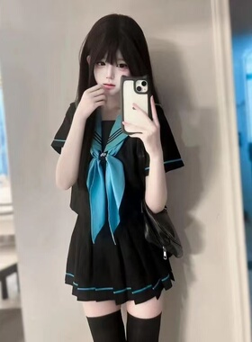 【青本绘】日系校供供感中间JKjk基础制服学院百褶裙水手服套装女