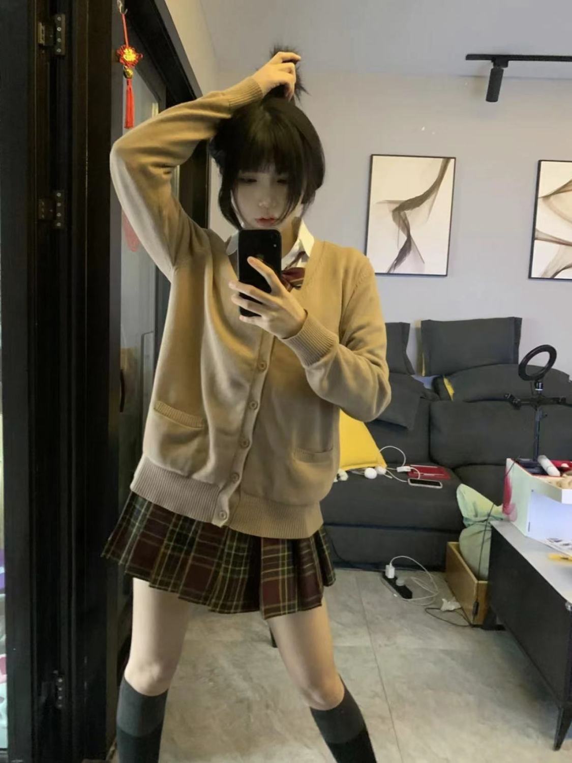 jk外套毛衣学院风校供感