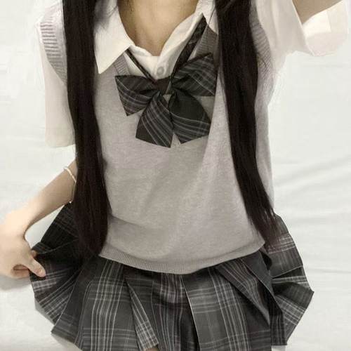 原创日系jk毛衣女背心马甲基础款甜辣通勤学院制服内搭针织衫上衣