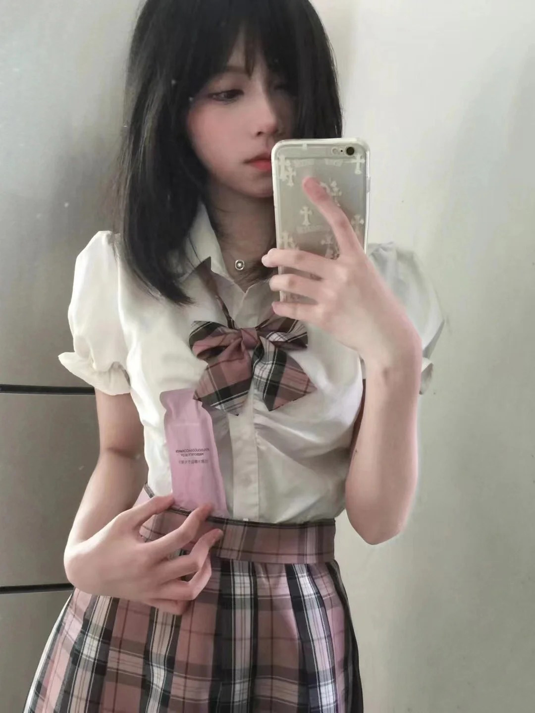 小众上衣学院风修身百搭衬衣套