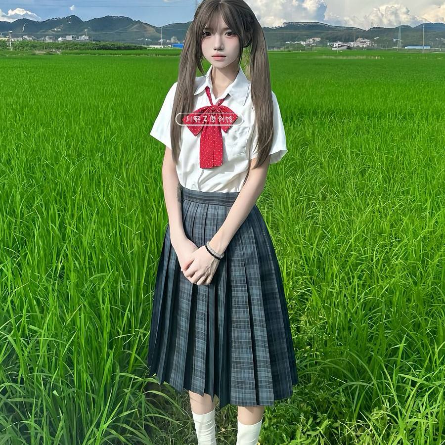 海苔日系制服基础衬衫校供感套装