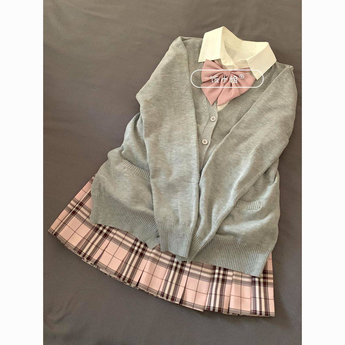 jk制服套装学院风日系开衫外套校园裙子女装毛衣女款2025古早秋冬