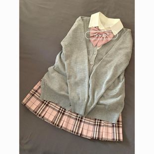 jk制服套装学院风日系开衫外套校园裙子女装毛衣女款2025古早秋冬