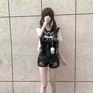 水手服学生百搭校供感学院风上衣短款 白三本短袖 JK制服基础款 新款