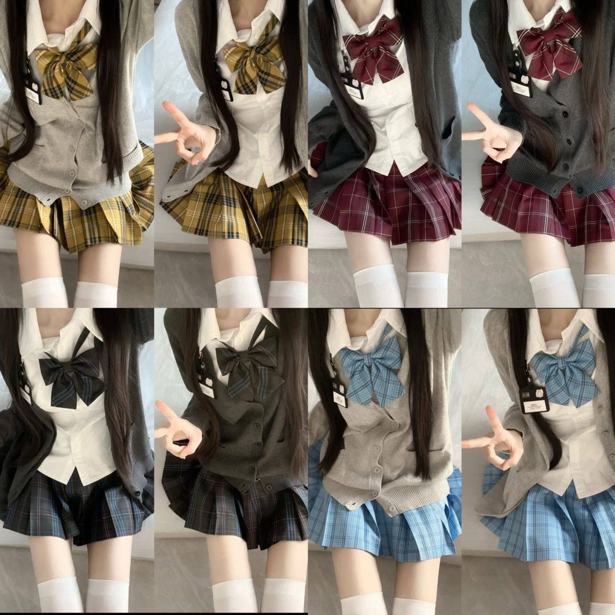 jk制服原创针织开衫毛衣校供外套日系宽松学院长袖上衣套装秋冬季