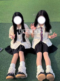 全套春夏季 学院风短袖 jk制服套装 2024新款 女 衬衫 百褶裙俩件套装