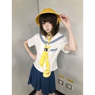 JK三本日系制服水手服夏天新款白领海军基础学院一整套短裙套装女