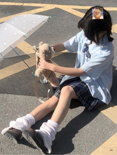 日系学院风2023春夏季 新款 jk衬衫 女学生日制校供感衬衣百褶裙套装