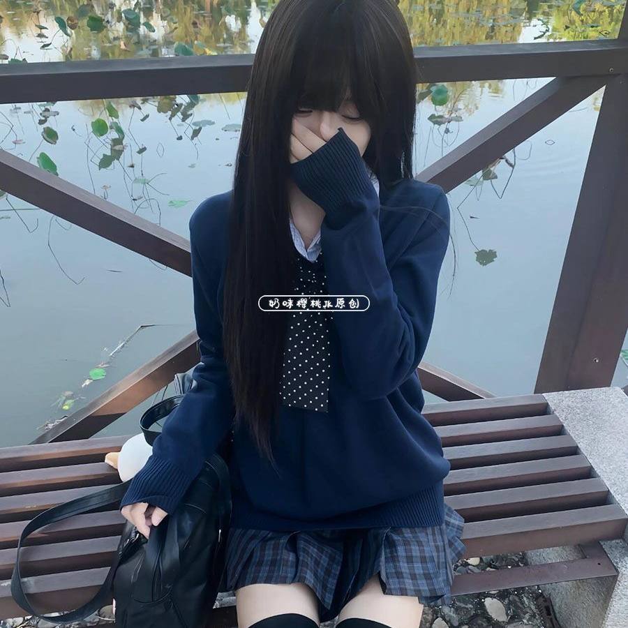JK制服日系学院套头毛衣秋冬叠穿校供百搭长袖针织衫外套衬衫衬衣