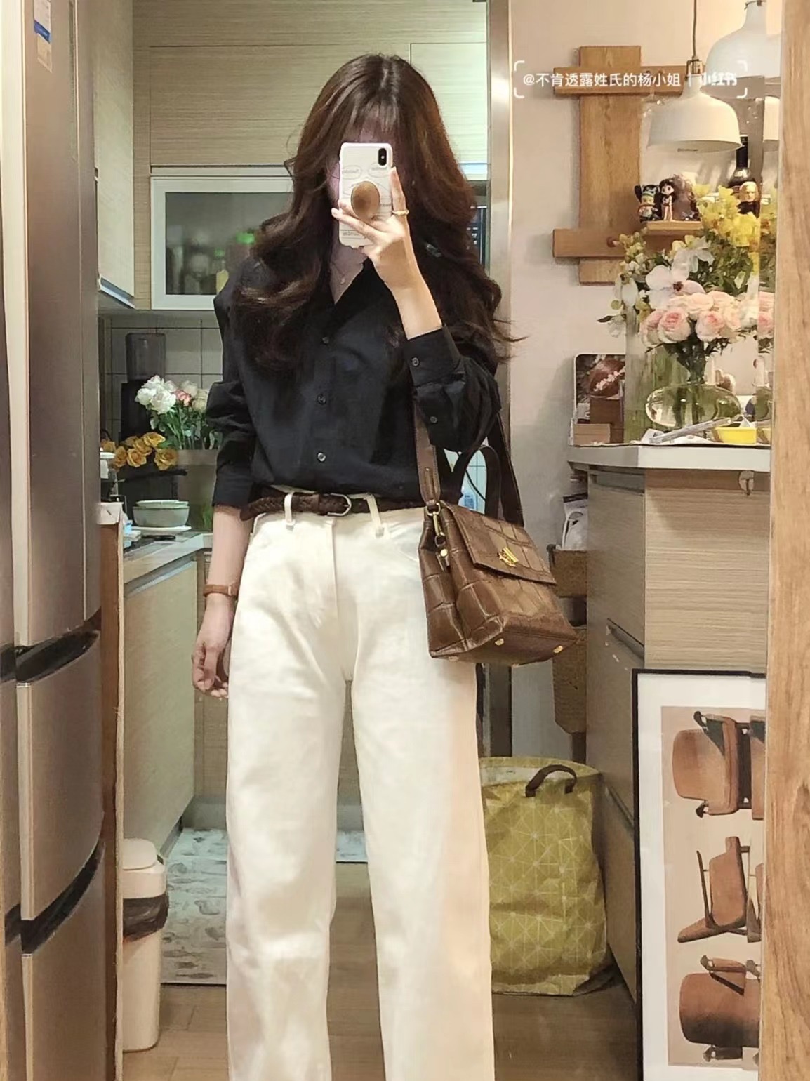 秋季黑色衬衫女长袖内搭外穿宽松