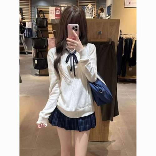 JK制服纯色针织衫毛衣学院衬衫