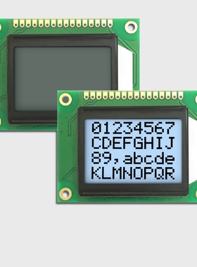 字符点阵LCM0804A液晶屏模块8个字符*4行英日文LCD蓝屏8*4
