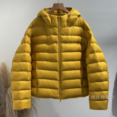 连帽排骨羽绒服女加厚短款