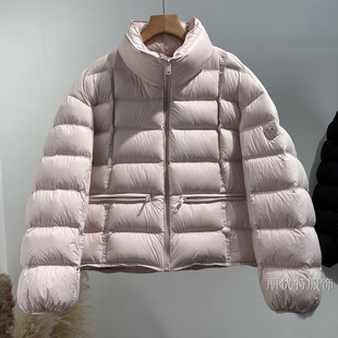 韩版排骨短款立领面包服女90白鸭绒小个子蓬松加厚保暖羽绒服外套