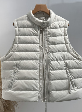 排骨羽绒马甲女式轻薄洋气韩版平湖鸭绒小坎肩2025初秋夹背心外穿