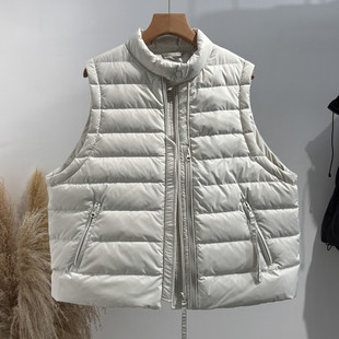 排骨羽绒马甲女式轻薄洋气韩版平湖鸭绒小坎肩2025初秋夹背心外穿