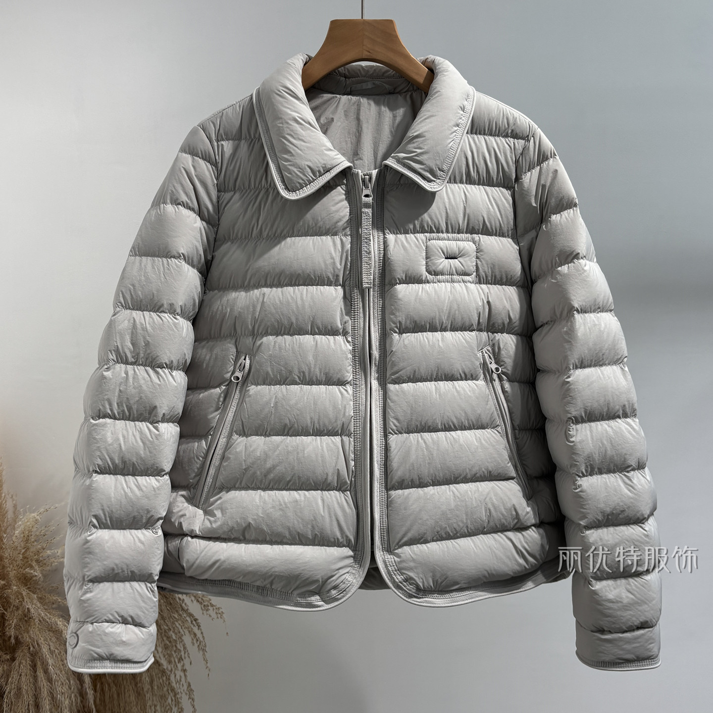 新款短款衬衫小翻领羽绒服